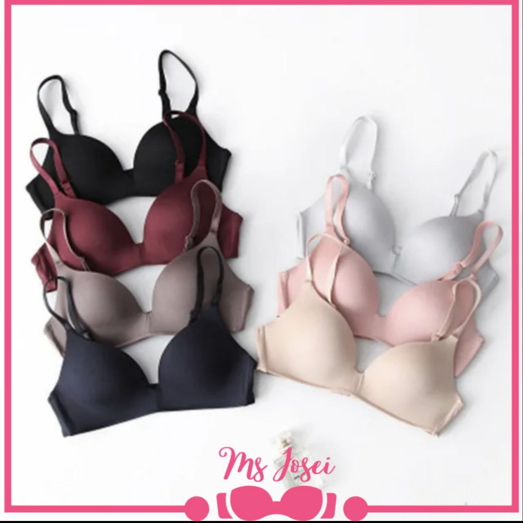 MS JOSEI - BRA Seamless Full Cup Tanpa Kawat Tali Adjust Full Size BRA018