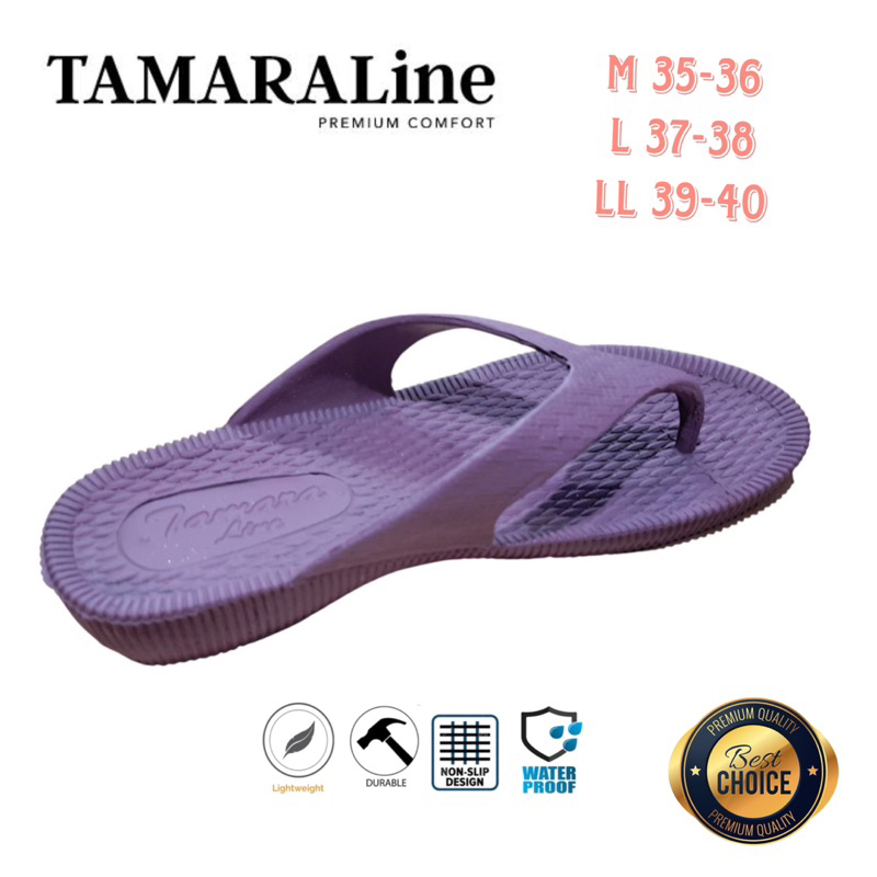 Sandal Jepit Karet Wanita Dewasa / Remaja - TAMARALINE 138 / Bahan Premium Lentur Empuk Ringan Kuat Anti Slip Anti Air / Model Sandal Casual Santai Rumah Hotel Outdoor Kamar Mandi Murah Original