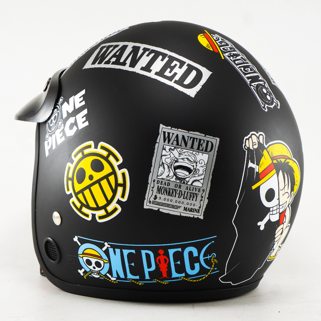 Helm Bogo Retro Motif One Piece Helem Pria Wanita SNI