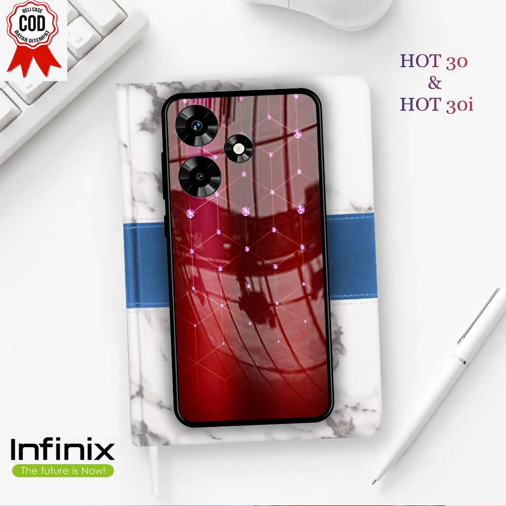 Softcase Kaca INFINIX HOT 30 & 30i  - Case Handphone INFINIX HOT 30 & 30i [T34]