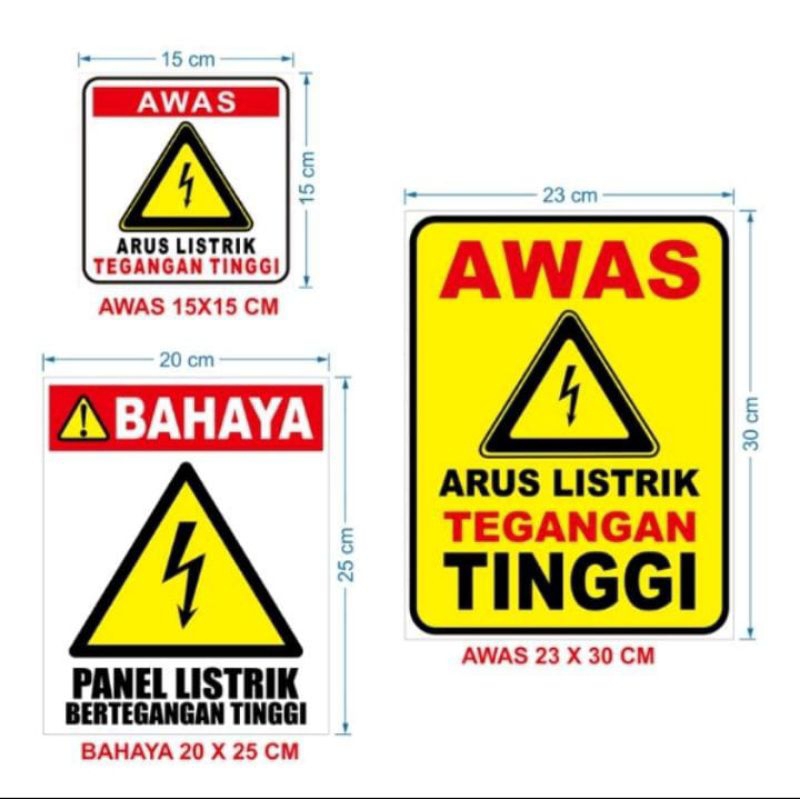 

Stiker Awas Bahaya Listrik /Stiker K3