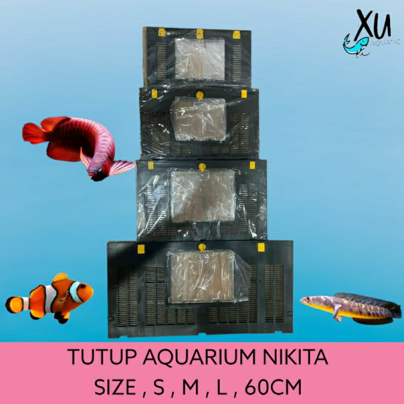 TUTUP AQUARIUM TRISET NIKITA STAR SIZE S M L 60CM TUTUP AQUARIUM REPTIL GEX VOSSO DLL