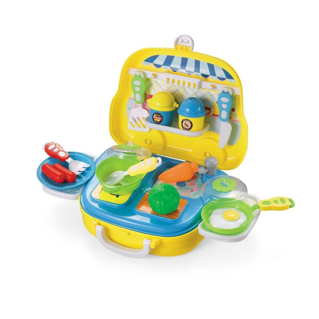 mainan anak kitchen ware set koper - mainan masak-masakan anak kecil -  A108