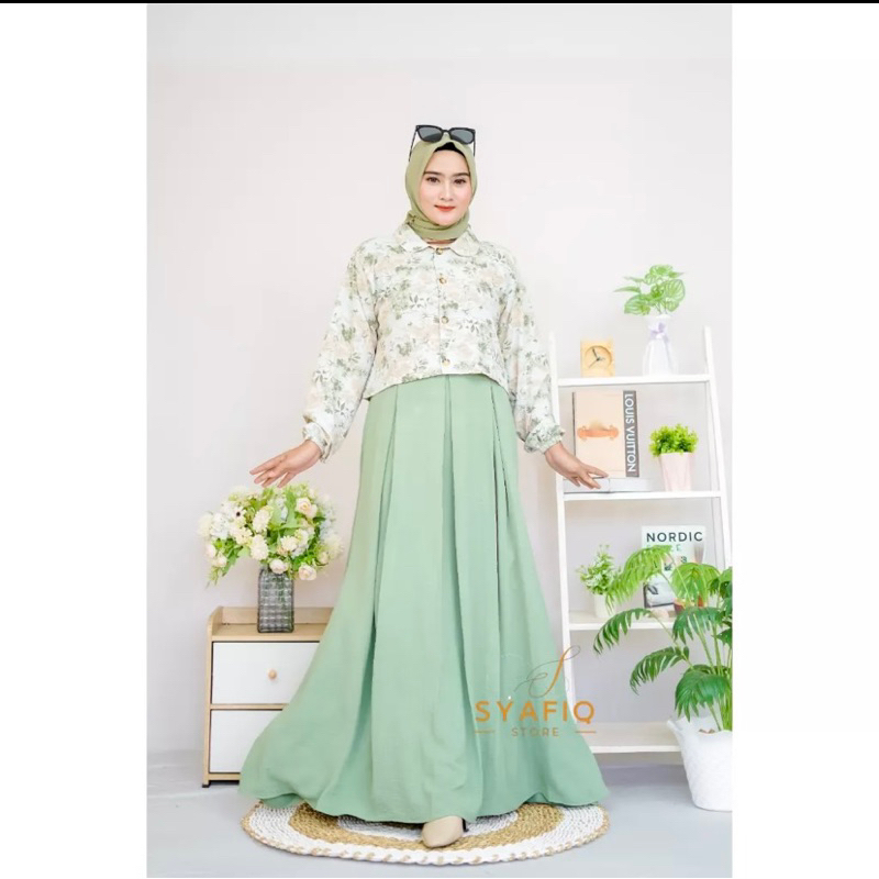 GAMIS CRINGKLE OUTER BUNGGA TERLARIS 2023 / GAMIS REMAJA KEKINIAN