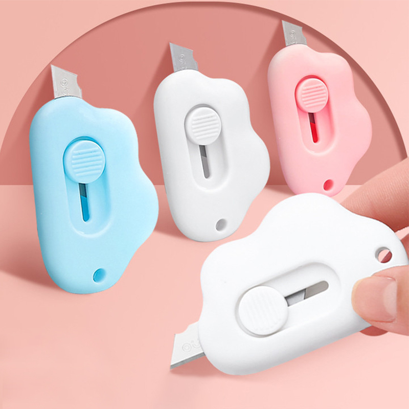 CUTTER UNIK TERBARU / CUTTER MINI UNTUK BUKA PAKET / MINI CUTTER LUCU BENTUK AWAN / PISAU KARAKTER LUCU