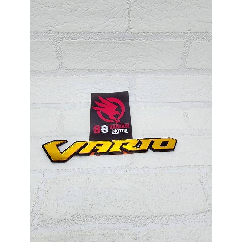 Emblem Akrilik Honda Vario - Emblem Logo Vario free double tape