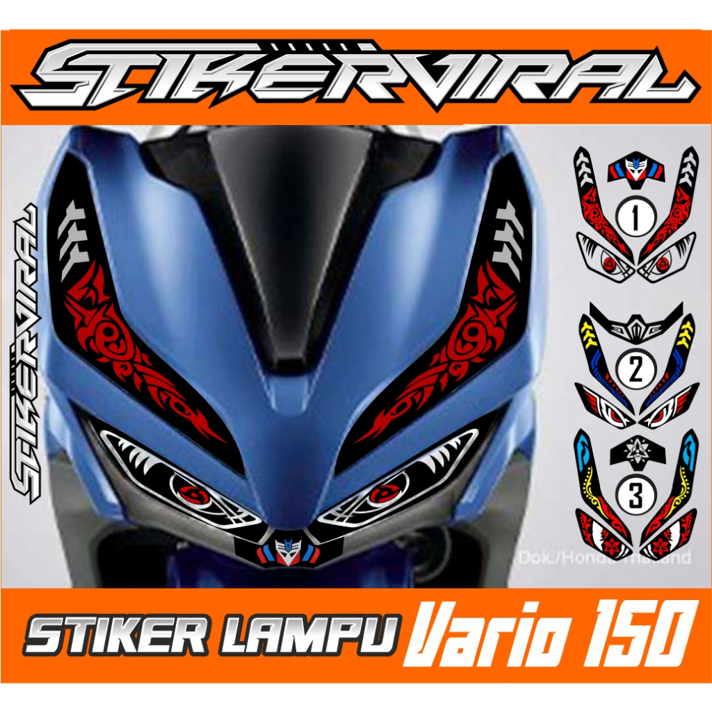 STIKER LAMPU VARIASI VARIO150 STIKER LAMPU KEREN