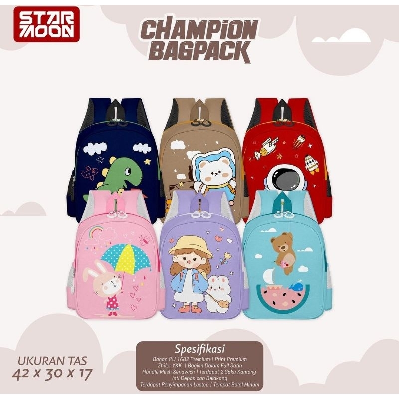 grosir tas anak champion starmoon per 1 pcs