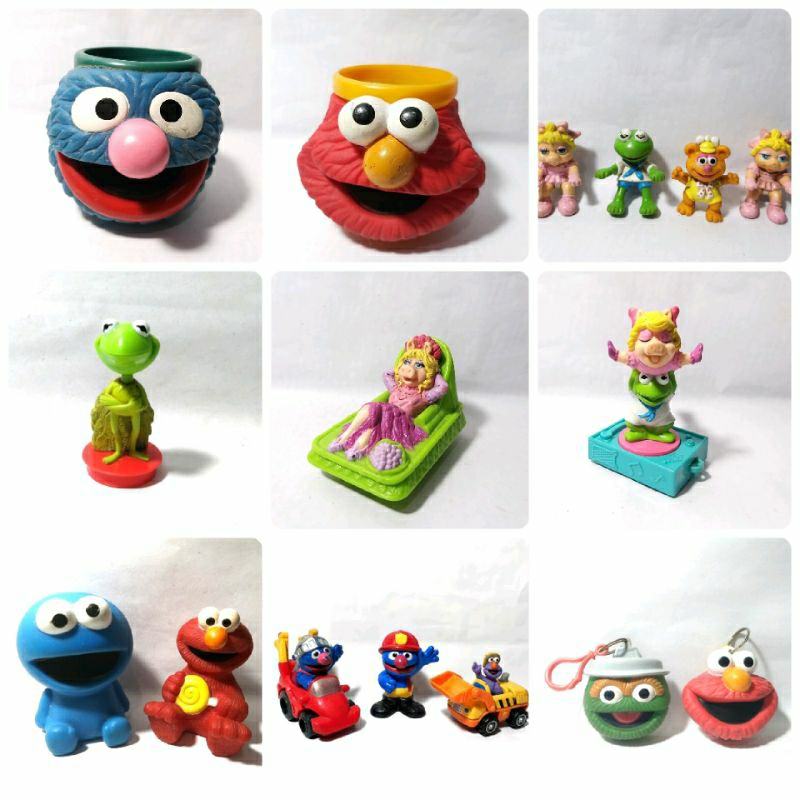 Boneka Mobil Topper XXI 21 Kermit Frog Count Dracula Mumford Vampire Miss Piggy Fozzie Bear Big Bird
