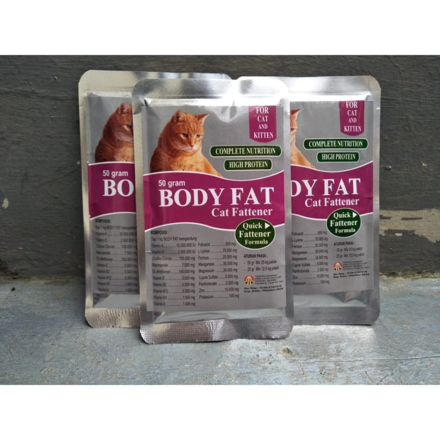 VITAMIN PENGGEMUK KUCING BODY FAT CAT FATTENER 50 GRAM