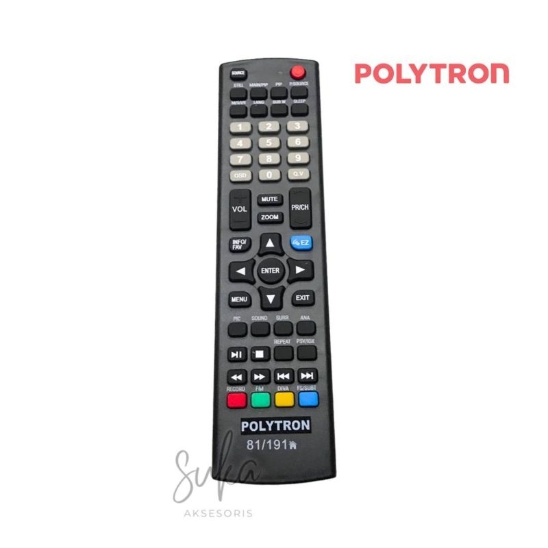 Remote remot Tv Polytron Lcd Led 81I191 / 811191 Cinemax / Remote Tv Gs-L1009 / Remote Polytron Kual