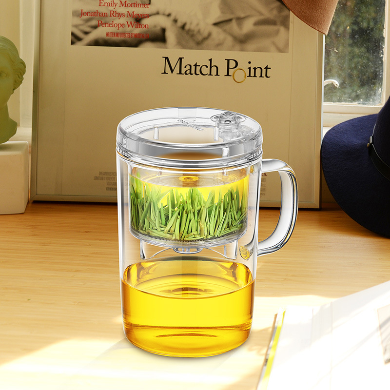 

Teko Pencet Tea Infuser Cangkir Teh Kopi Dengan Saringan Dan Pencetan Tombol / Teapot Coffee Brewer