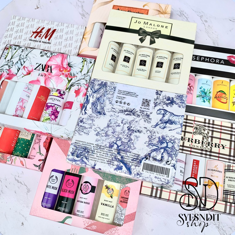 PARFUM GIFT SET 5in1 TRAVEL SIZE BRANDED ISI 5