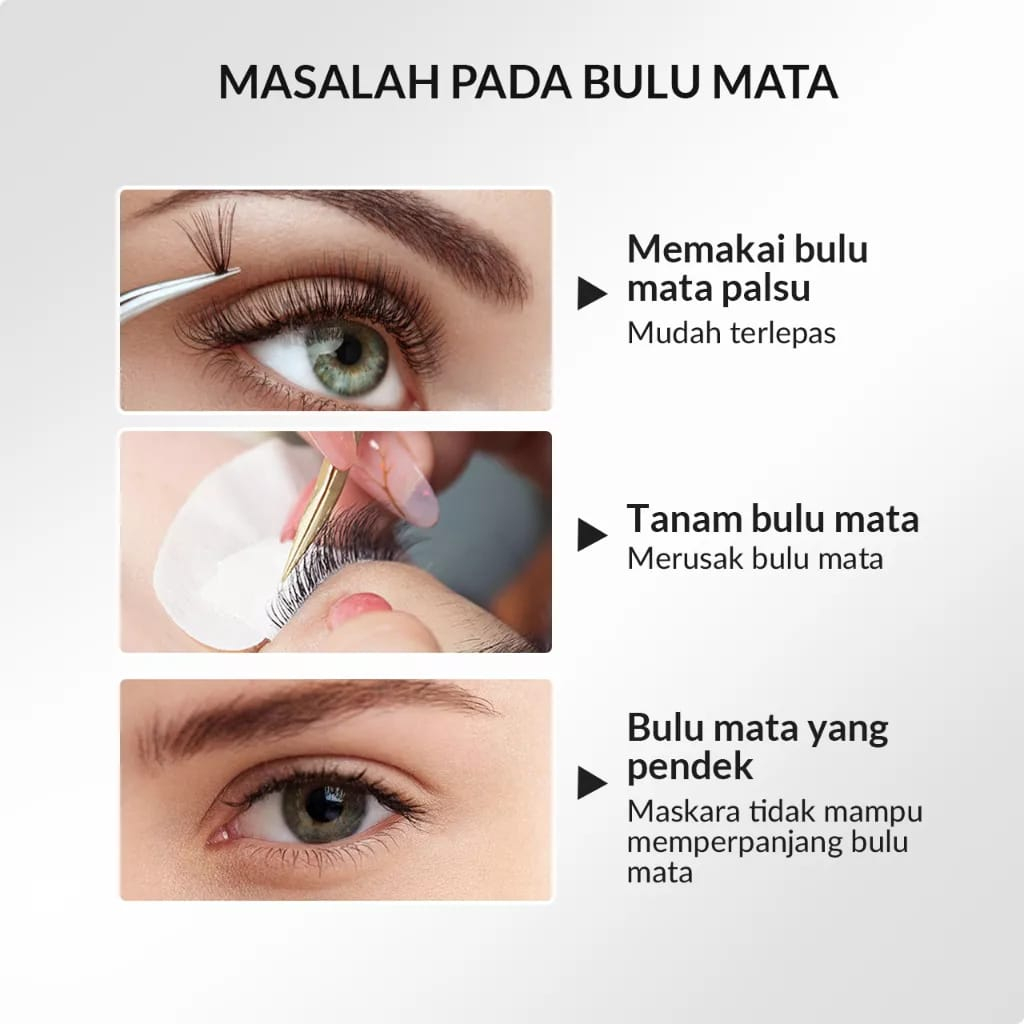 BIOAQUA EyeLash Serum Bulu Mata dan Alis BPOM Halal 9ml Pelentik Bulu Mata Serum Penumbuh Bulu Mata dan Alis untuk