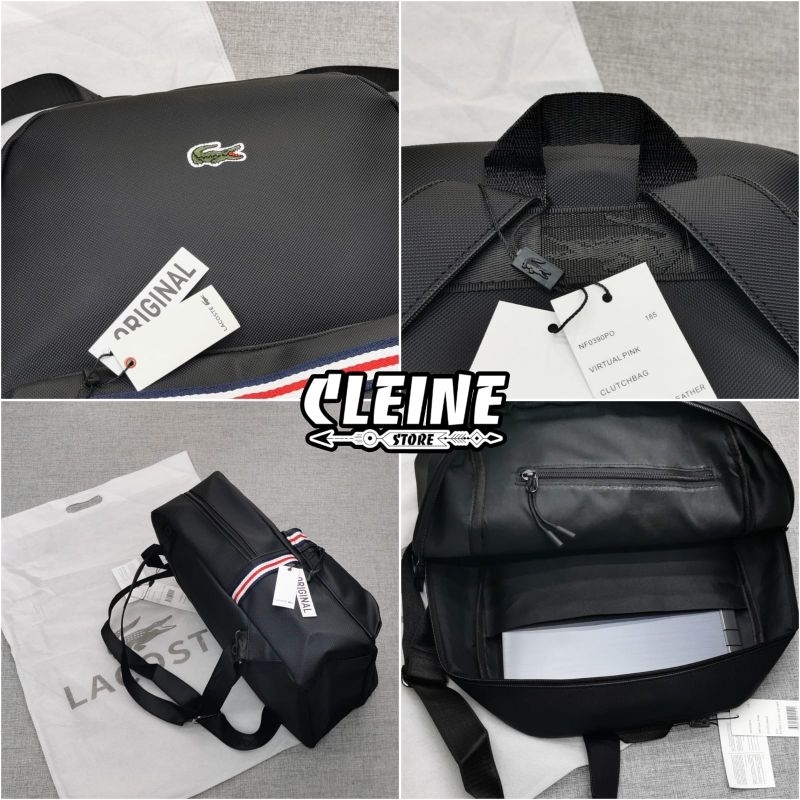 Backpack Ransel Wanita dan Pria Leather Black