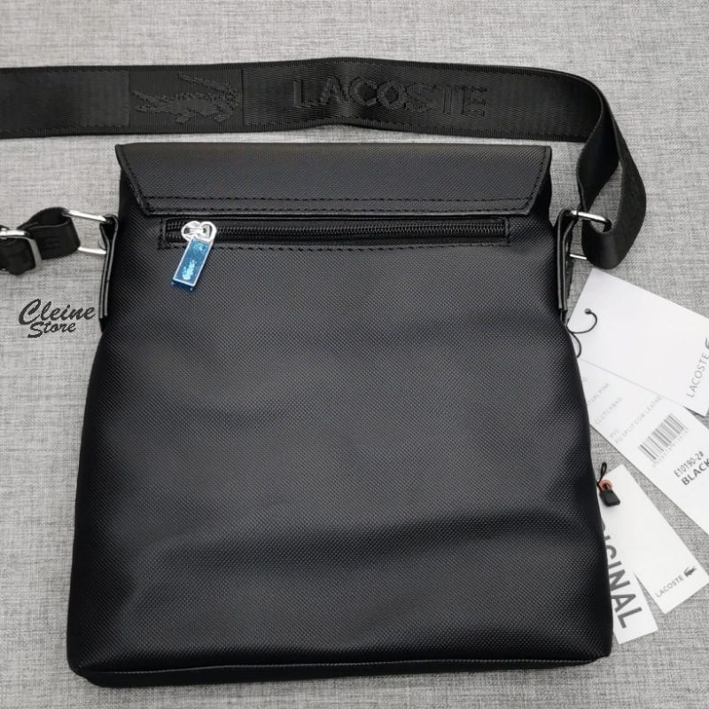 Sling Bag Pria dan Wanita LCST Leather Black