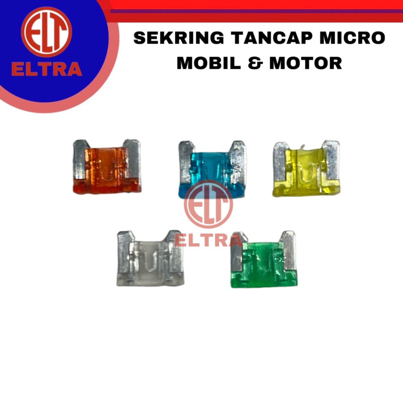 Sekering fuse tancap micro 10A 15A 20A 25A 30A sekring micro mobil motor / pcs fuse tancep berbagai 