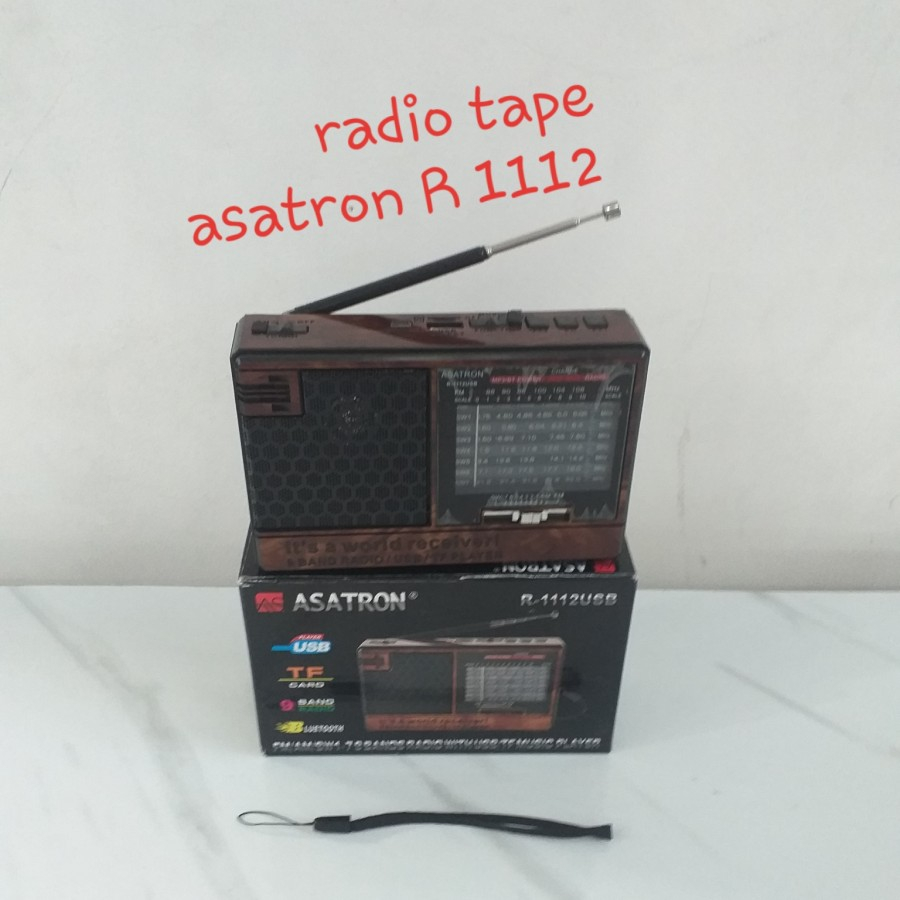 Radio/Music Player 9 Band FM AM SW Bluetooth ASATRON R-1112USB