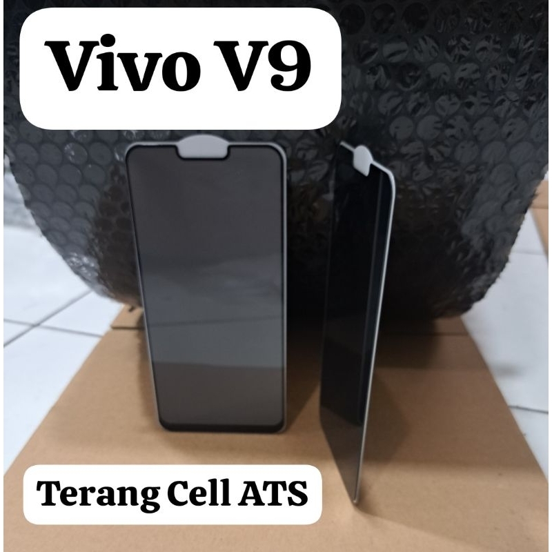 TEMPERED GLASS FULL KACA PRIVACY ANTI-SPY VIVO V9