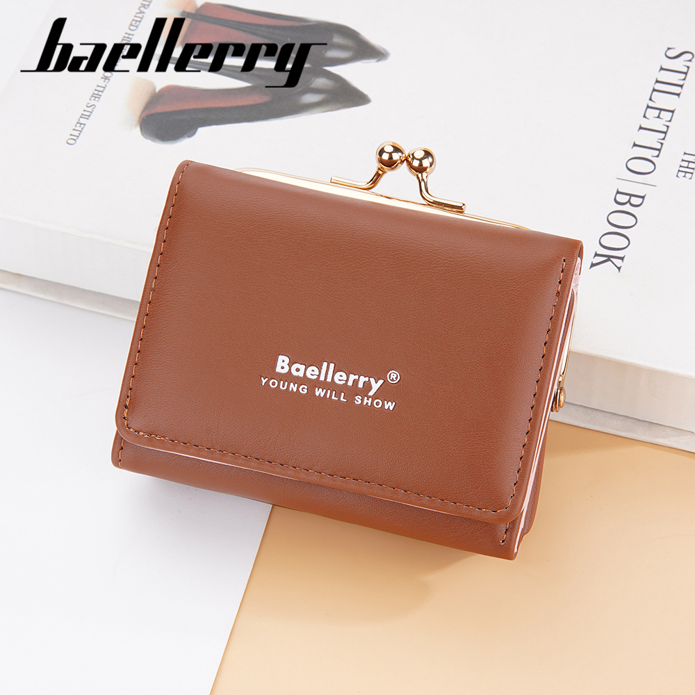 BAELLERRY N8321 Dompet Wanita Lipat Kecil 2 IN 1 Bahan Kulit PU Leather Premium WATCHKITE WKOS