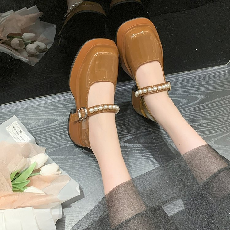 Sepatu Platform Perempuan Mutiara Sepatu Kerja Wanita Polos Docmart Cewek Import Casual Look Woman Boots SK-071