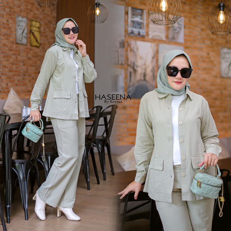 haseena by keyzaa / set wanita /set bahan linen