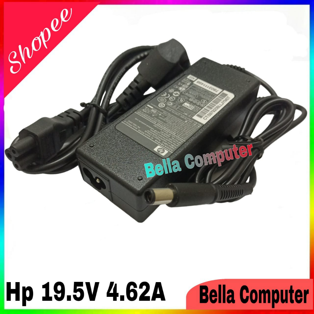 ADAPTOR LAPTOP HP OUTPUT 19.5V 4.62A 90W 7.4*5.0MM COLOKAN BESAR Adaptor Charger laptop HP Envy 14-2090ca M6-1000 M6-1100 M6-1200 m6-1300 DV6z-7200