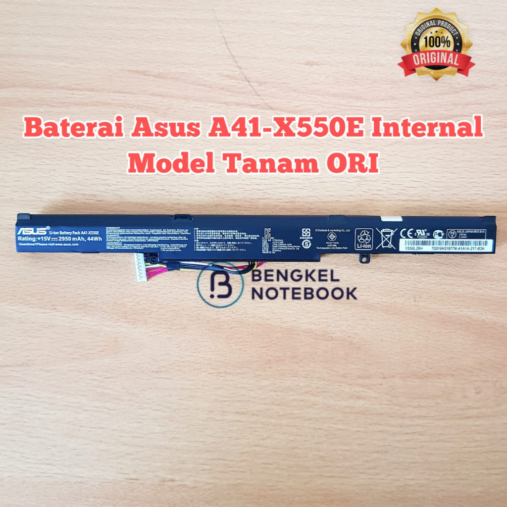 Baterai Asus A41-X550 Internal X450 X450J X450JF A450J A450JF X550Z F550DP-XX022H F550 F550D F550DP X550 X550D X550DP ORIGINAL