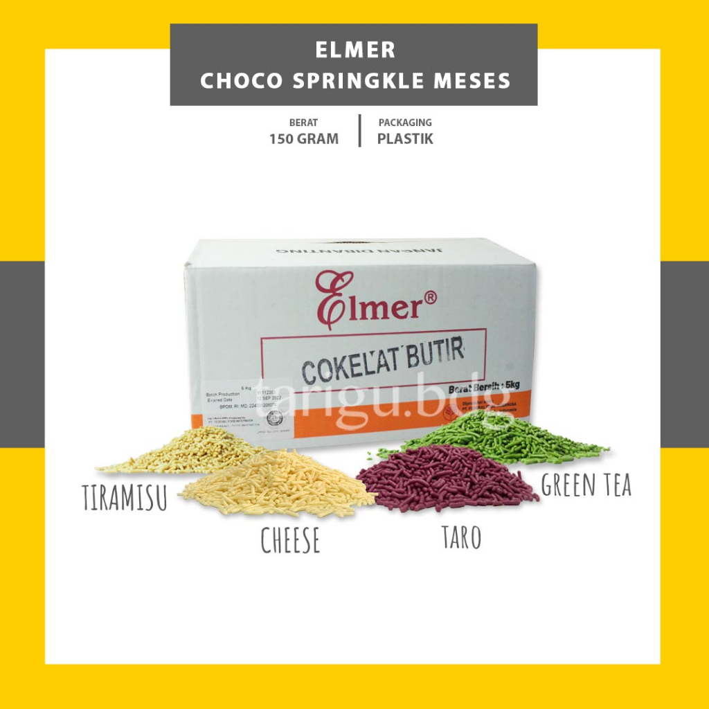 TIRAMISU MESES ELMER 150GR - MISES TIRAMISU MESES WARNA - CHOCOLATE RICE SPRINKLES - MEISES COKELAT WARNA