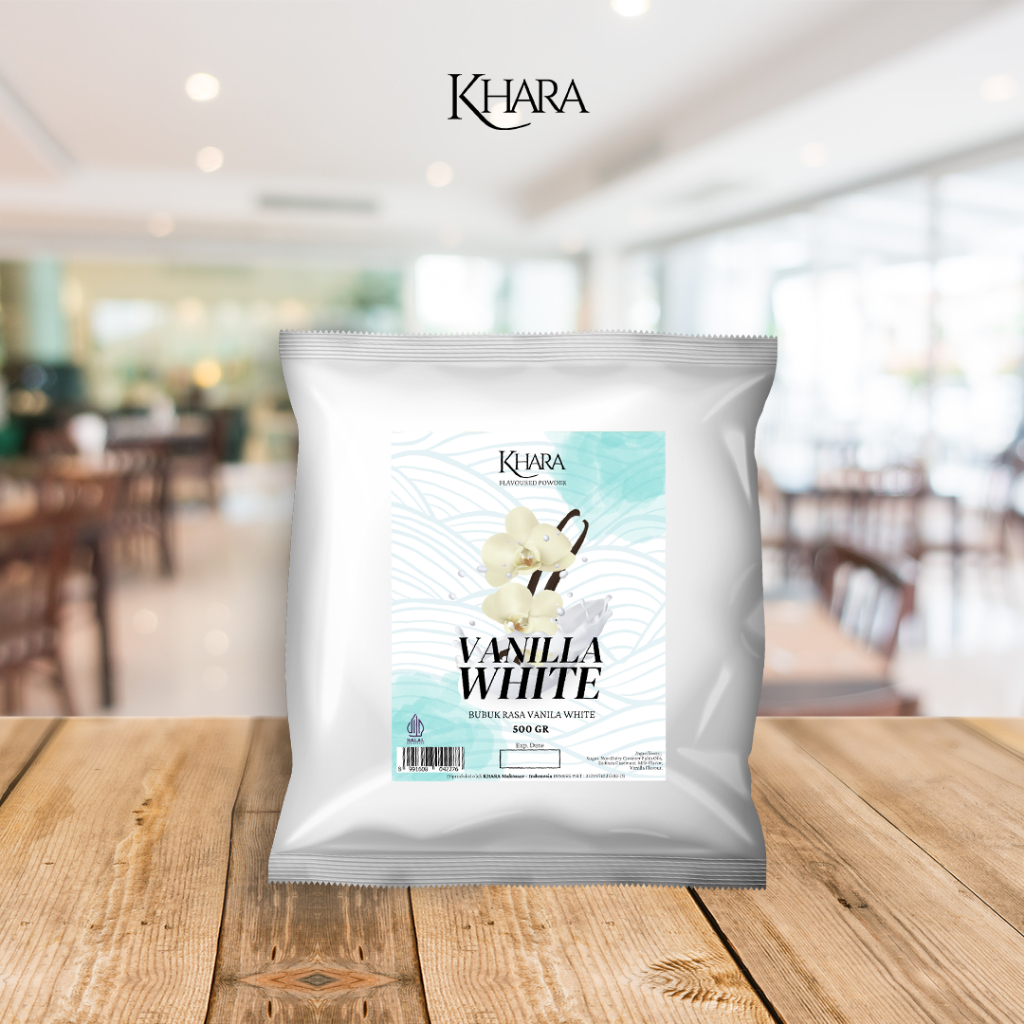 

Bubuk Minuman Rasa Vanilla White 500gr - Khara Vanilla White Flavoured Powder