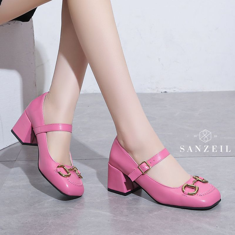 RYX - Launa Strappy Sepatu Gesper Hak Tahu Wanita Fashion Casual / Kantoran - Ori Import