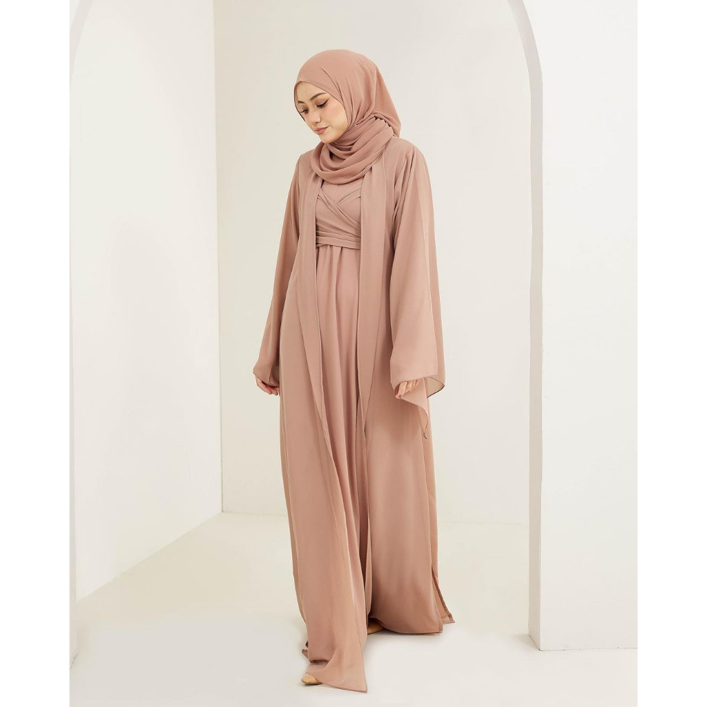 dress jumbo polos outter free hijab / gamis jumbo ld 100 110 120 130 140 / dress muslim big size