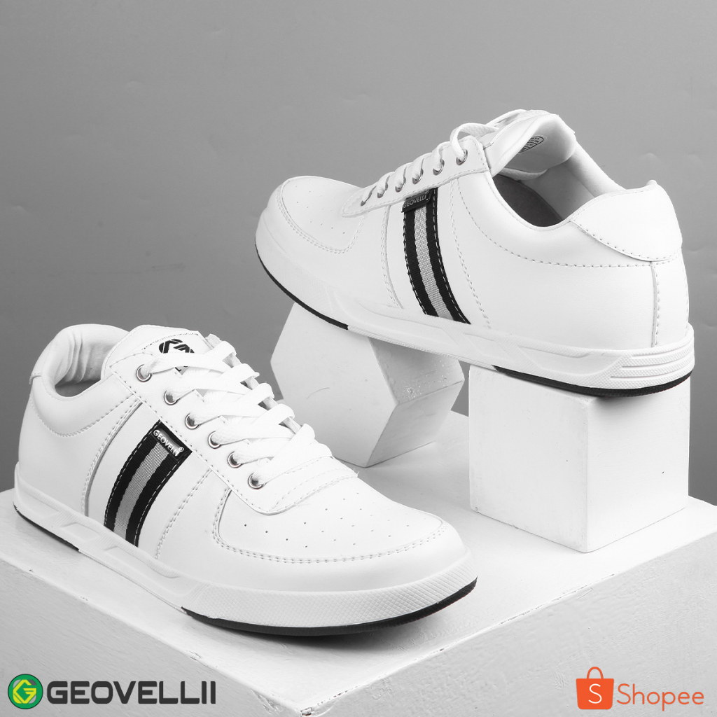 GEOVELLI - Sepatu Putih Pria Casual Sepatu Sneakers Model Kekinian