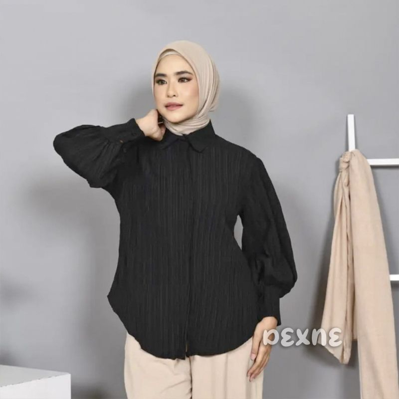 DB - Kemeja Lady Crush Lengan Balon Lalita Atasan Blouse Wanita Lady Crush - Kemeja Viral Kekinian Wanita