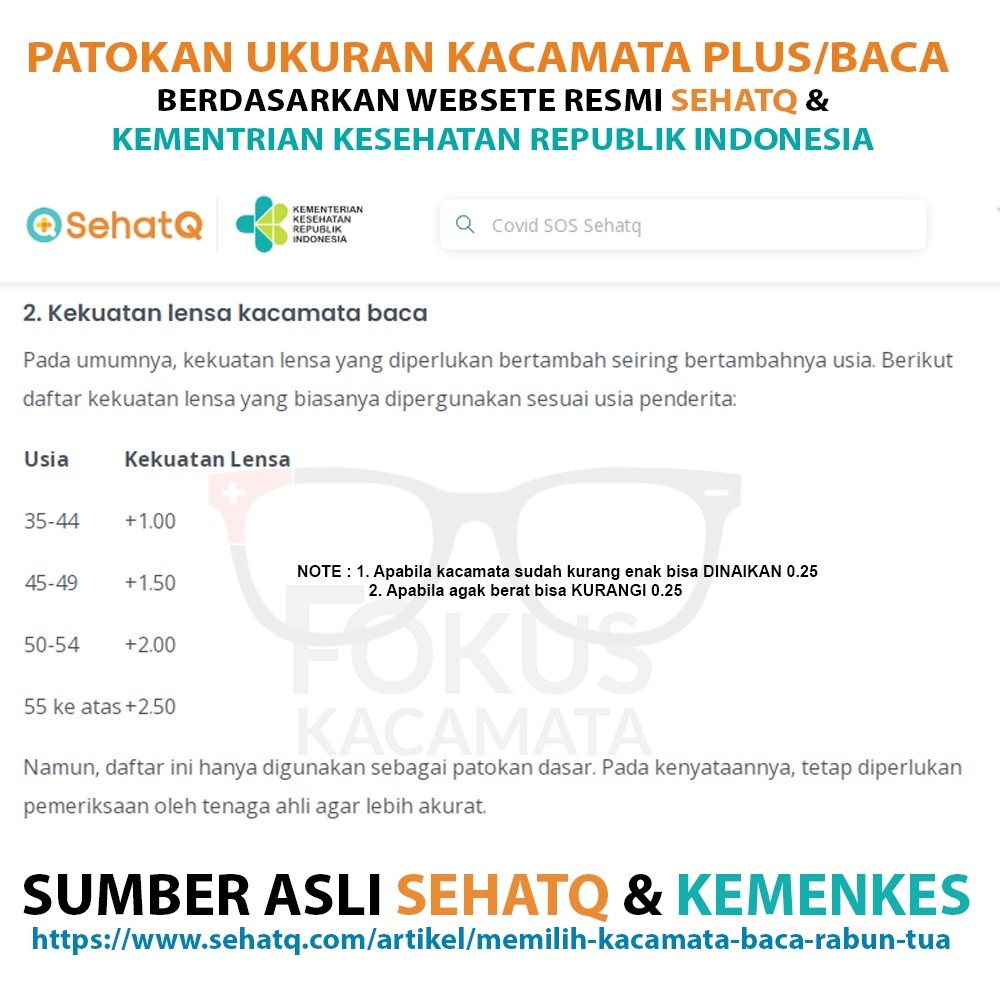 LIMITED EDITION CLASSIC DESIGN Kacamata Baca Super Fokus Original  Lensa Anti Blue Ray Frame Less Kualitas Premium Pria Wanita