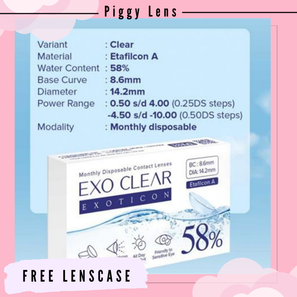 SOFTLENS BENING EXO CLEAR MINUS -0.50 sd -10.00 MONTHLY