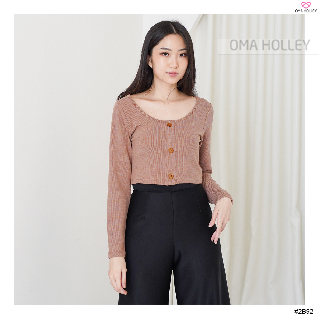 (COD) OH Fashion Airy Blouse Crop Top #2B92