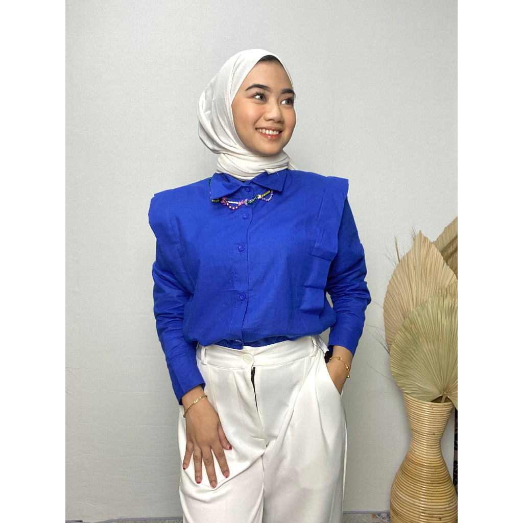 kemeja Linen Rami wanita | Blouse wanita | Blouse linen rami