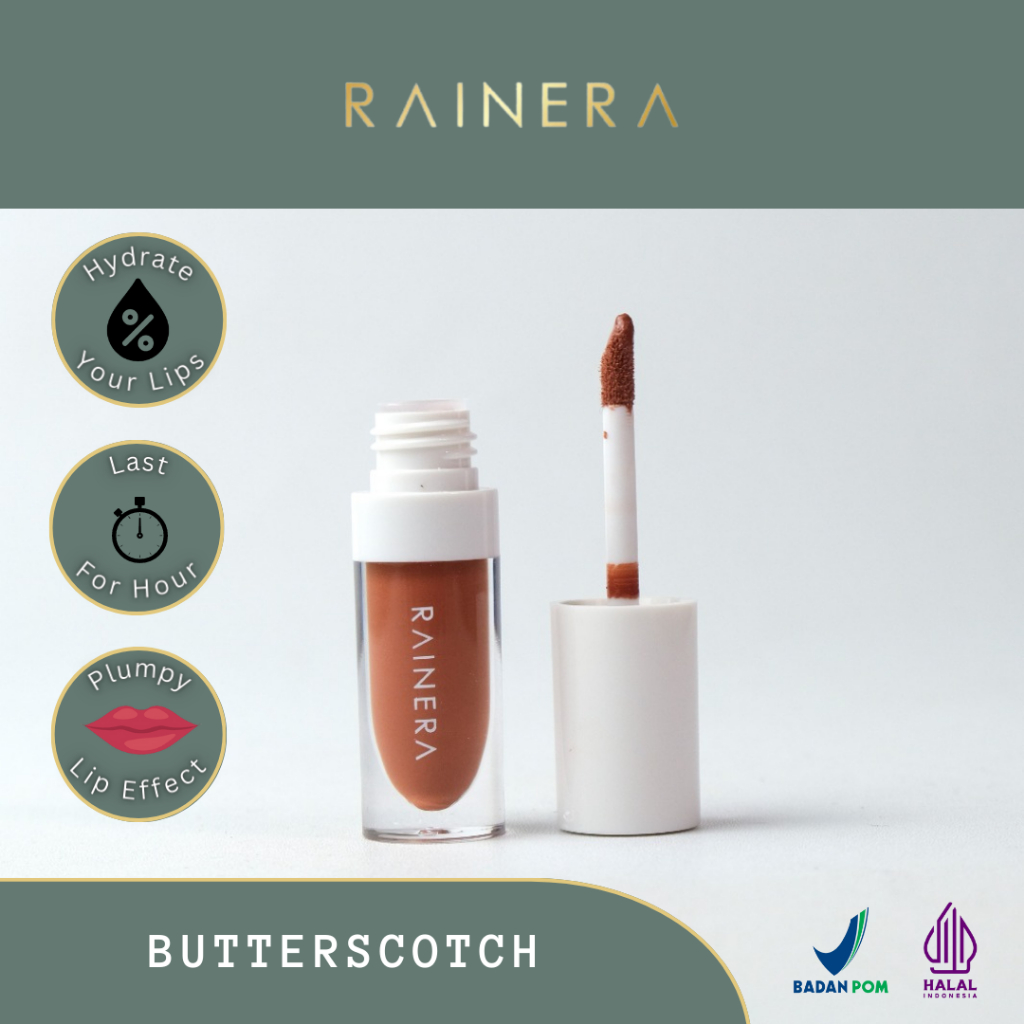 Lip Cream Rainera Warna Butterscotch Lipcream Warna Nude Coklat