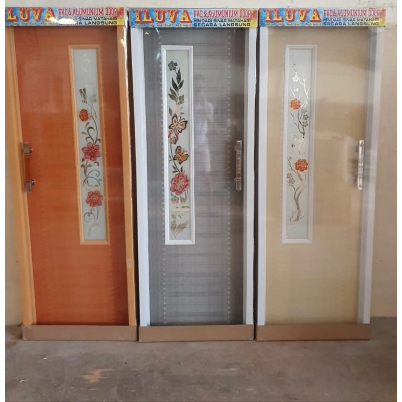 Pintu PVC Kamar Mandi Kaca+Cermin 70x200