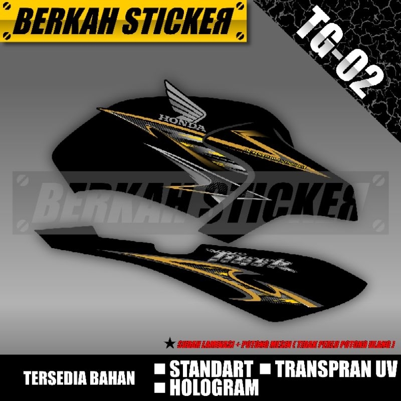 STRIPING CUSTOM TIGER HOLOGRAM TRANSPRAN UV KODE TG-02