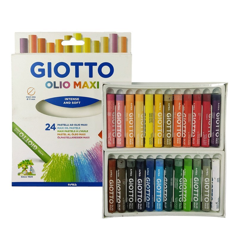 Tbmo Giotto Oil Pastel 11MM 24 Colour Box New Packing Bantex 293800