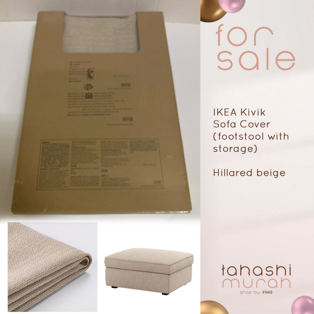 IKEA Kivik kain sarung sofa footstool with storage asli 100%