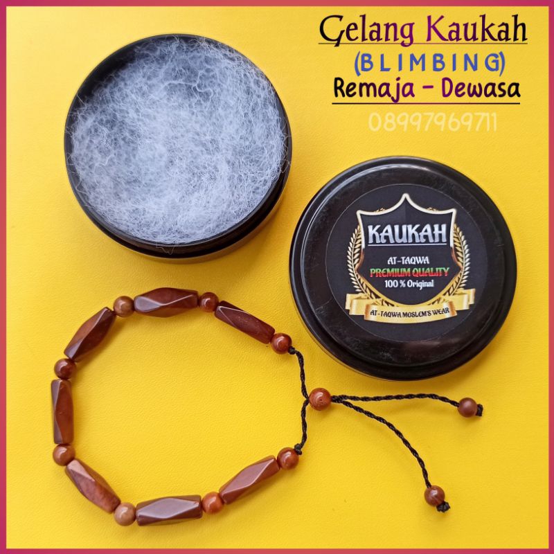Gelang kaukah (BLIMBING + WADAH) gelang Kayu kaokah koka kokka kukah kokkah Pria - Wanita