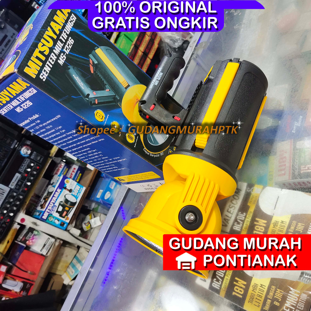 Senter TURBO TERANG NYA Multifungsi Lampu Emergency LED 50 Watt Mitsuyama MS-1226 50W SUPER TERANG PREMIUM CLASS