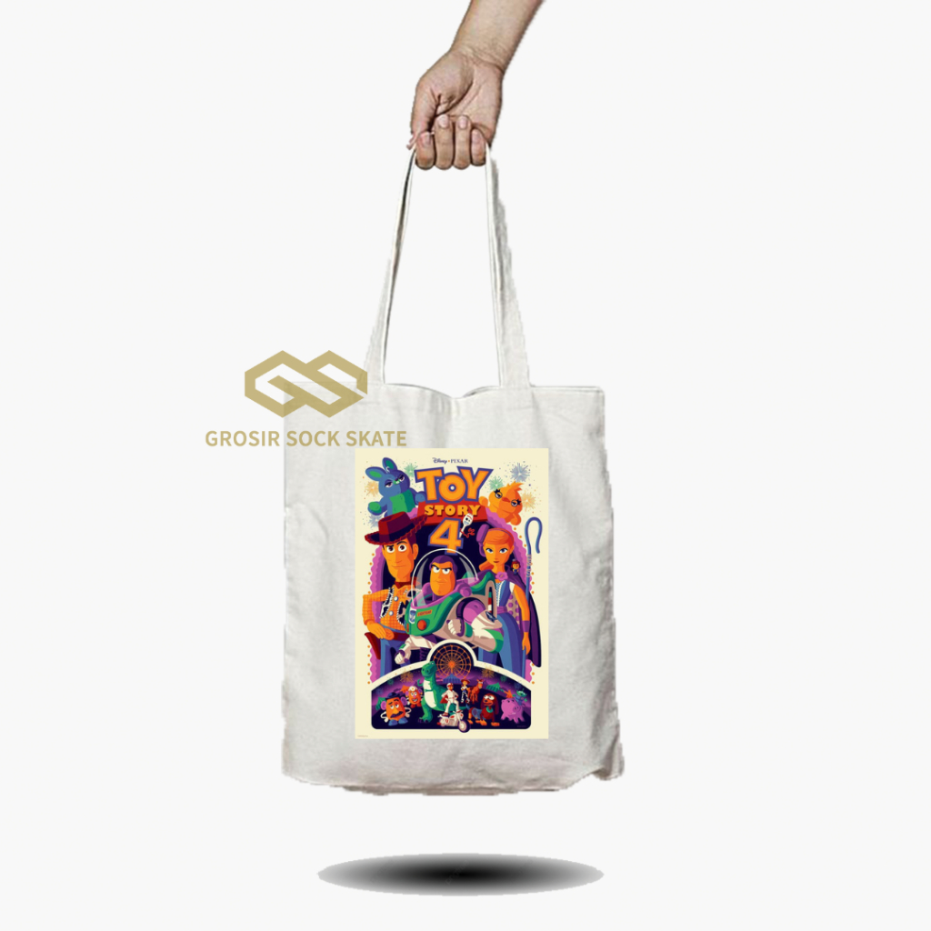 TOTE BAG KANVAS MOTIF KARTUN TOY STORY