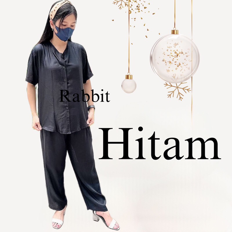cozy v piyama one set polos katun silk premium 2L 3L 4L lengan pendek celana panjang piyama