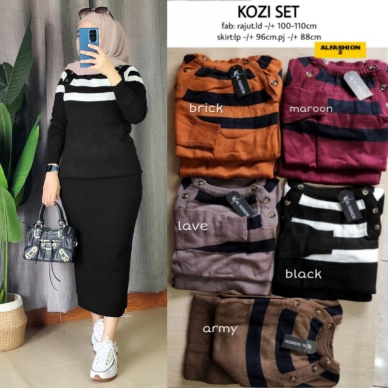 KOZI set by alfashion SETELAN WANITA TERBARU