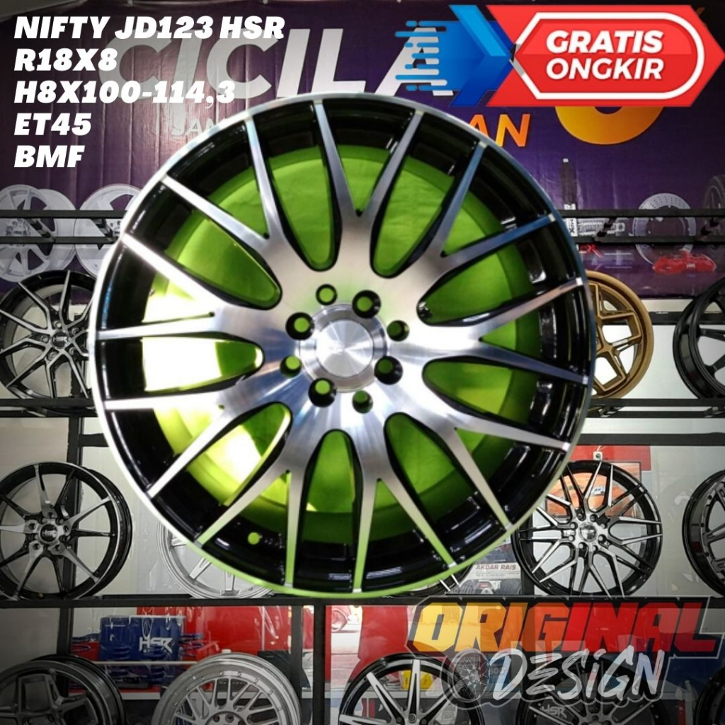 Velg Mobil Racing Ring 18 R18 HSR Nifty untuk Galant , Raize , Rocky