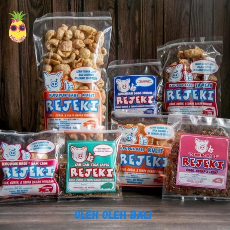 

Rejeki Kerupuk Kulit / Abon / Dendeng Babi - Kiara Bali
